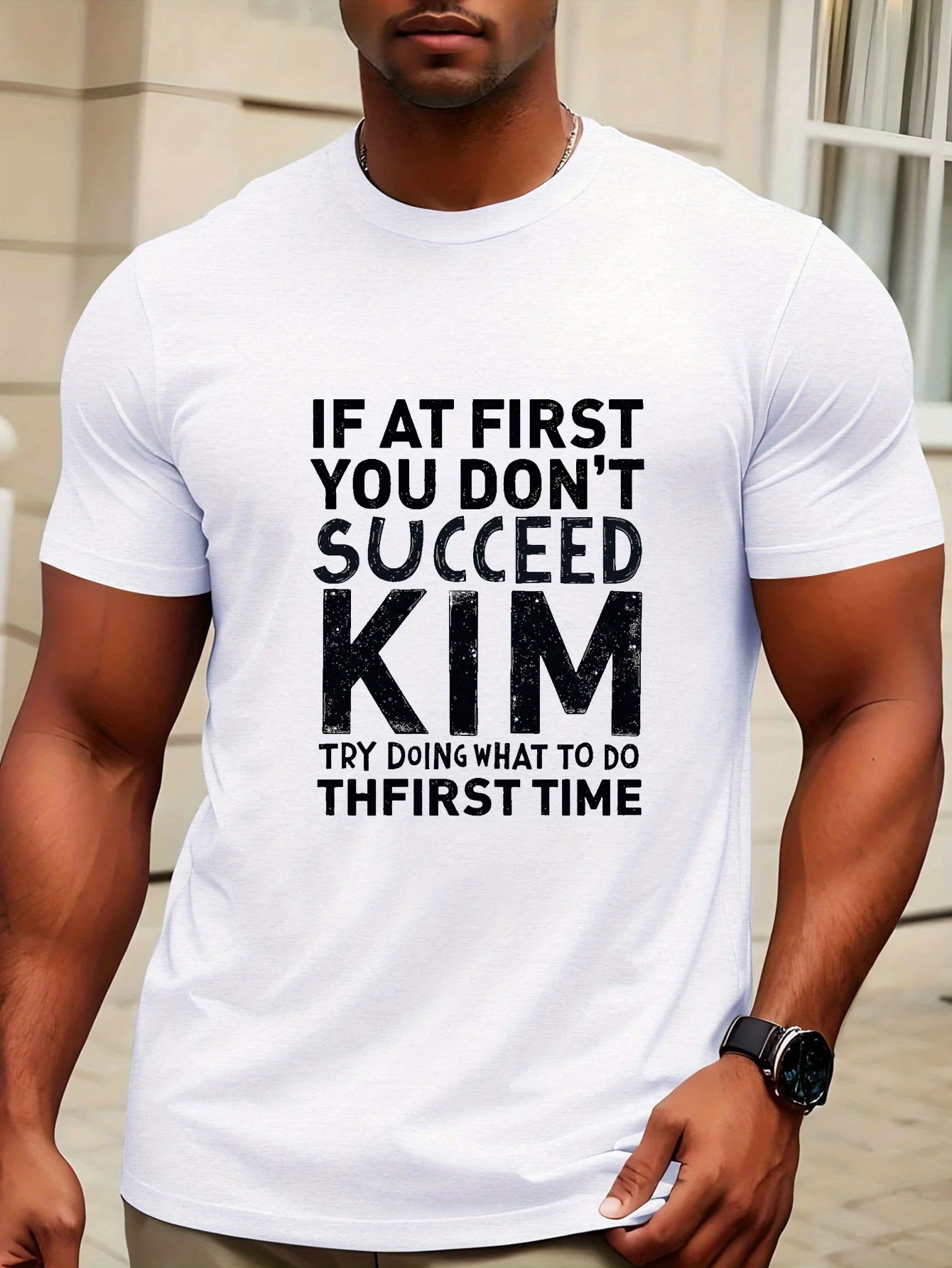 تي شيرت جرافيك مضحك لا نجاح ما قال كيم تي شيرت - قطن قابل للغسل في الغسالة للجنسين تي شيرت كبير الحجم Harajuku