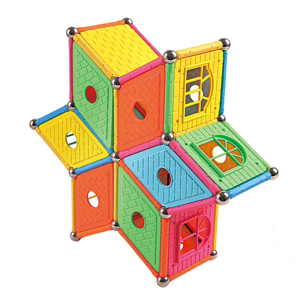 58 مللي متر العصي المغناطيسية اللبنات مجموعة ألعاب تعليمية للأطفال لعبة الطوب المغناطيسي هدية #5