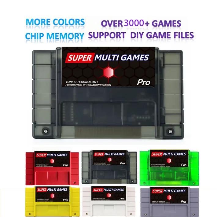 

Игровая карта EZFLASH SUPER MULTI GAMES 3000 в 1 Pro V1 для 16-битных игровых консолей, поддерживает консоли SNES (США)