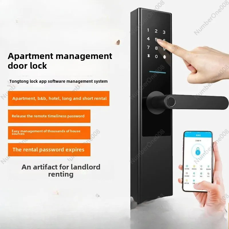 Pass Lock Multi-function APP Bluetooth Fingerprint Password Lock Household Apartment Homestay Rental Room Smart Door Lock