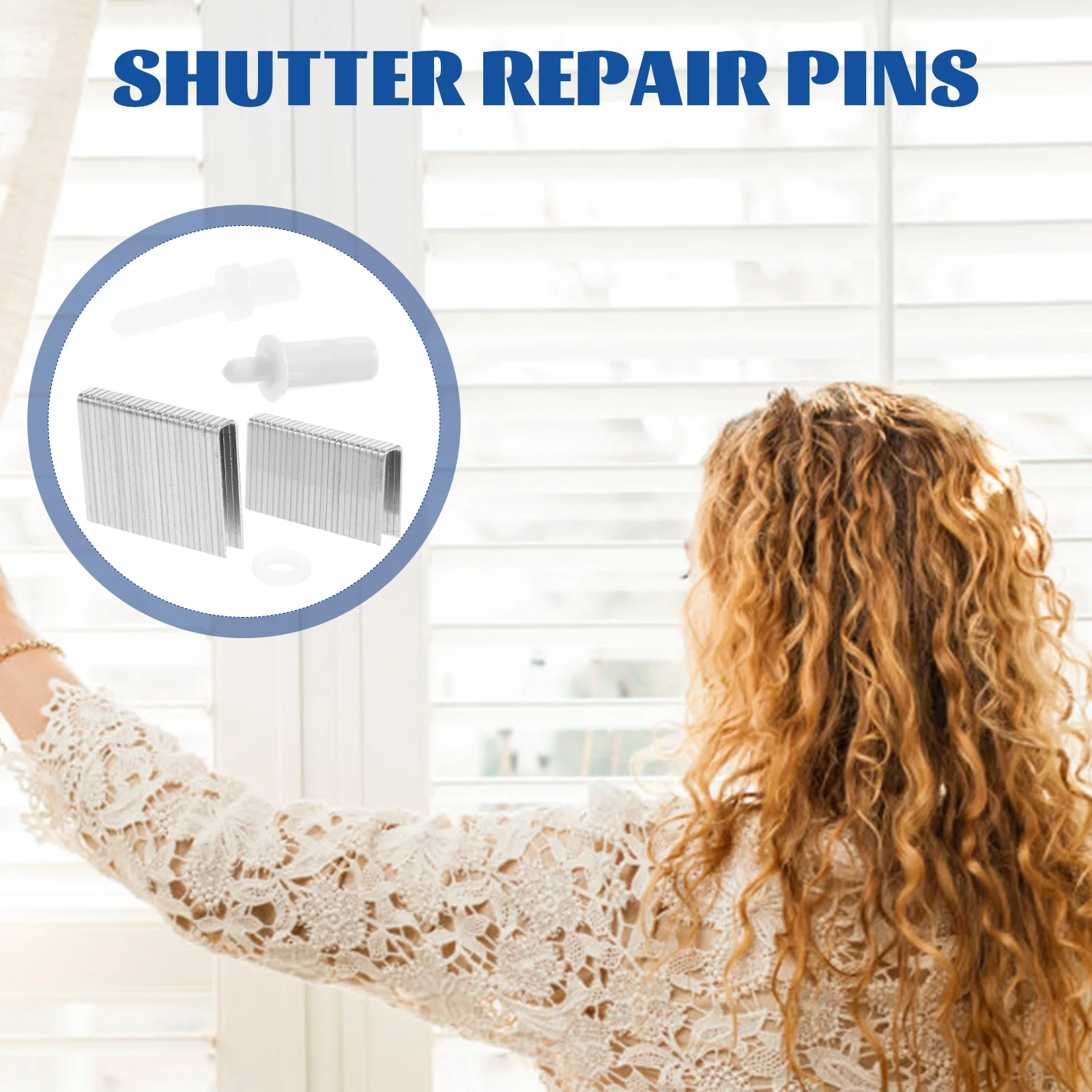 

1 set 1 Set Shutter Replacement Pin Tool Telescopic Plastic Louvers Repair Parts Universal Shutter Pins Easy Install Lightweight
