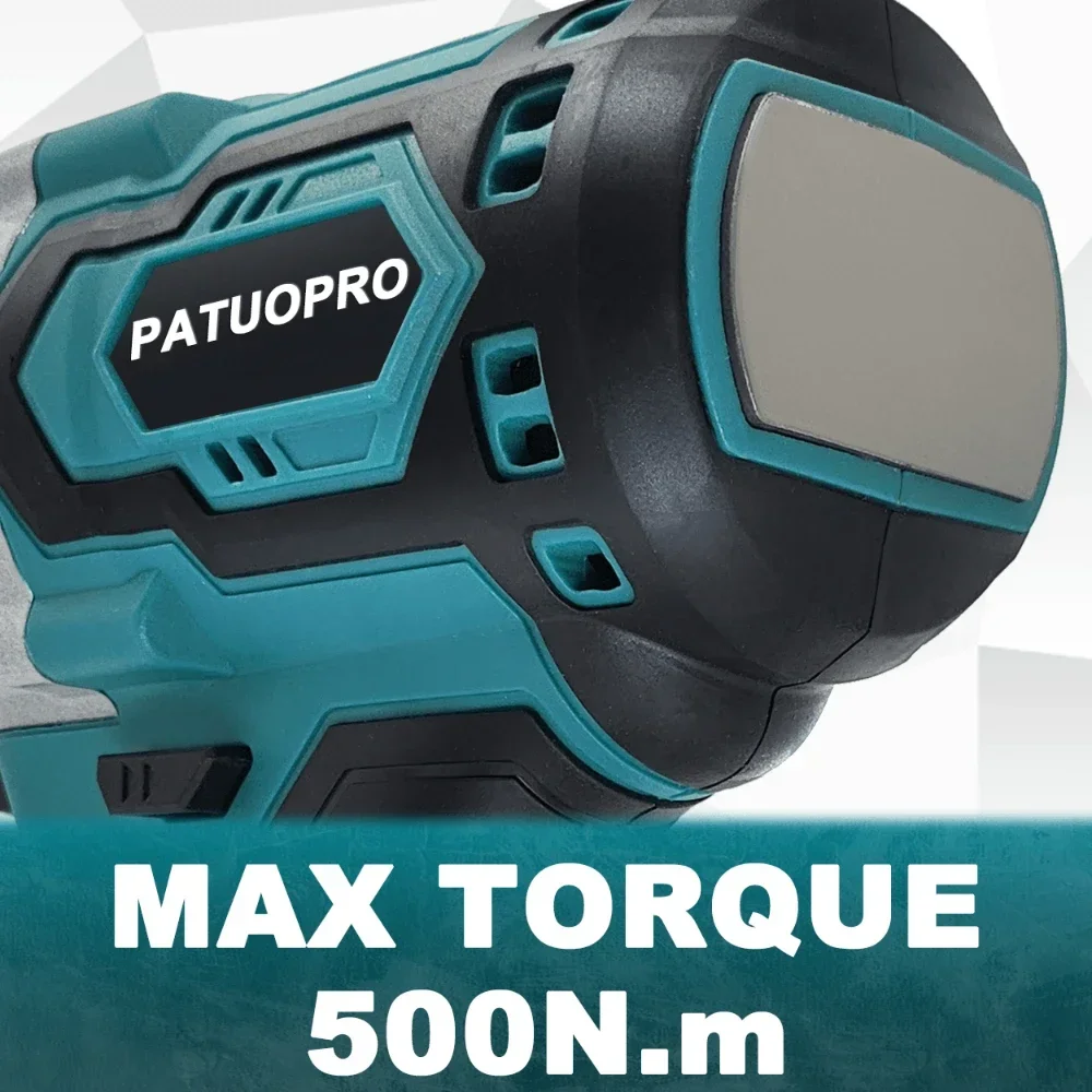 500N.m Brushless Cordless Electric Impact Wrench 1/2inch Power Tools for Makita 18V Battery(No Battery)