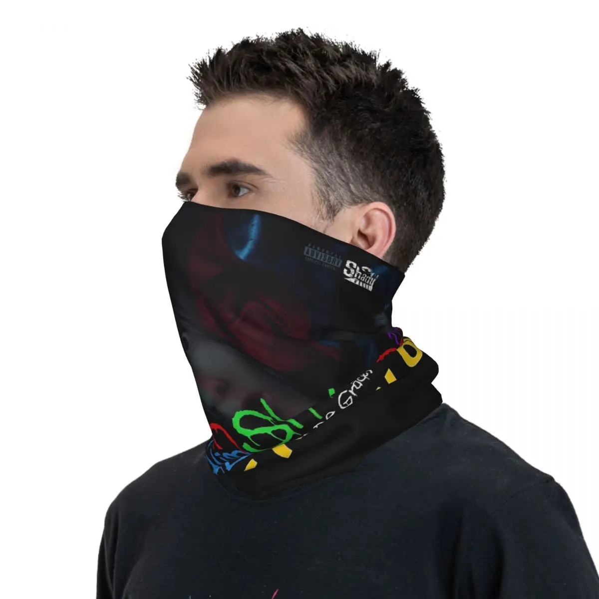 Balaclava esporte ao ar livre para bicicleta, Eminem Tobey, a morte do Slim Shady Tee, máscara comemorativa de bicicleta, máscaras faciais macias, lenços solares divertidos