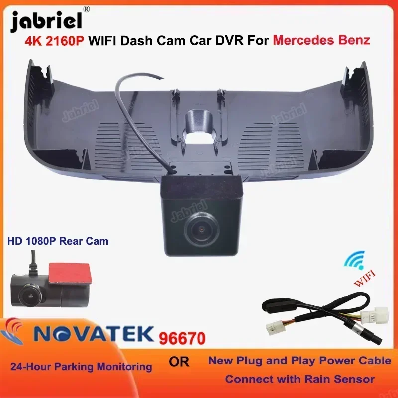 Plug and Play 4K Wifi Car DVR Dash Cam for Mercedes w447 v200d v220d v250 v250d v300d EQV METRIS Marco Polo 2014- 2020 2021 2022
