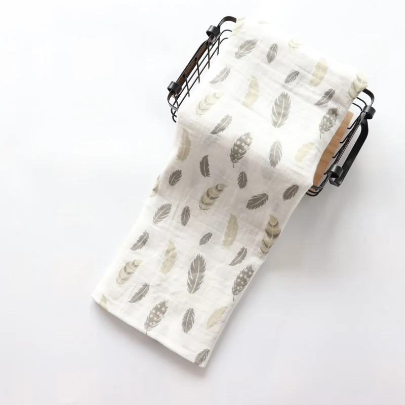 Baby Blanket For Newborns Soft Cotton Muslin Swaddles For Infant Multi Use Bath Towel Nordic Hold Wraps Diaper Cocoon 120x120cm