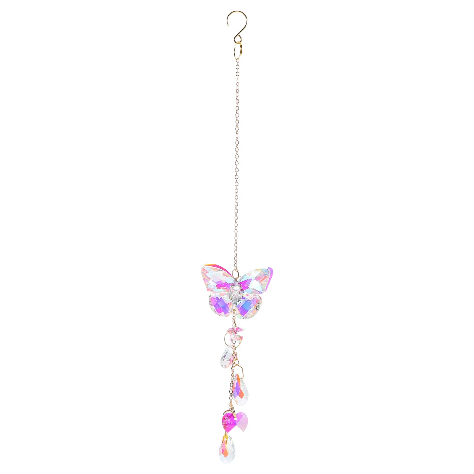 

Butterfly Crystal Suncatcher Wind Chime Colorful Prism Window Hanging Outdoor Garden Decor Patio Hanging Crystal Ornament