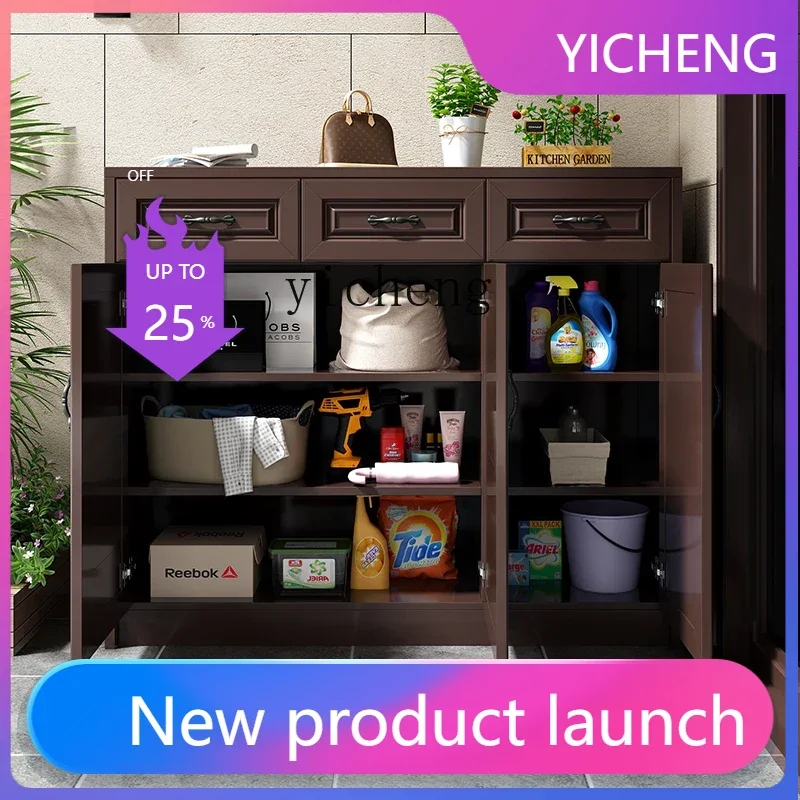 

Outdoor Thickened Aluminum Balcony Waterproof and Sun Protection Multi-Function Storage Cabinet