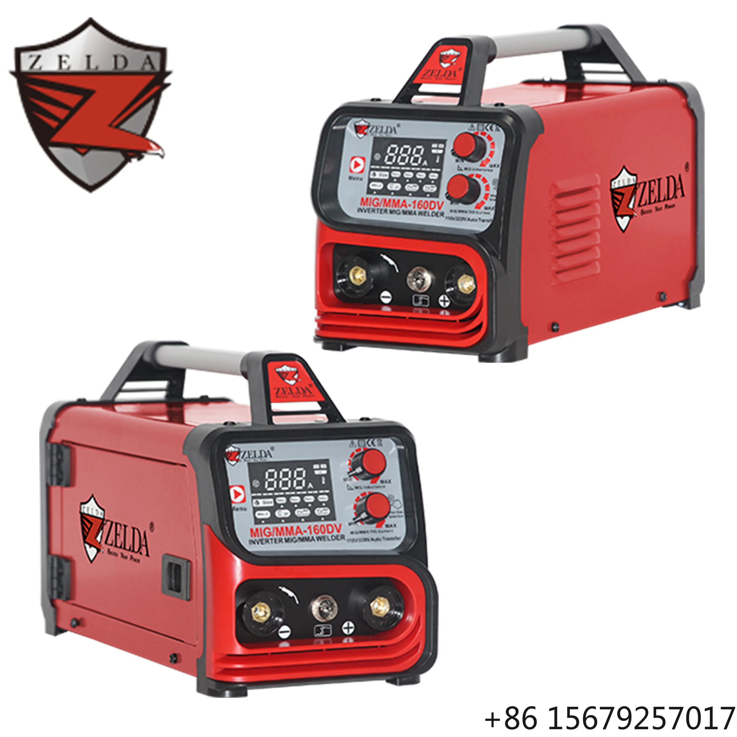 Zelda Dual Voltage 110V/220V Dc Inverter Soldadoras MIG Welder Max 1Kg Spool MIG Gasless MMA Lift-TIG 3 in 1 Welding Machine