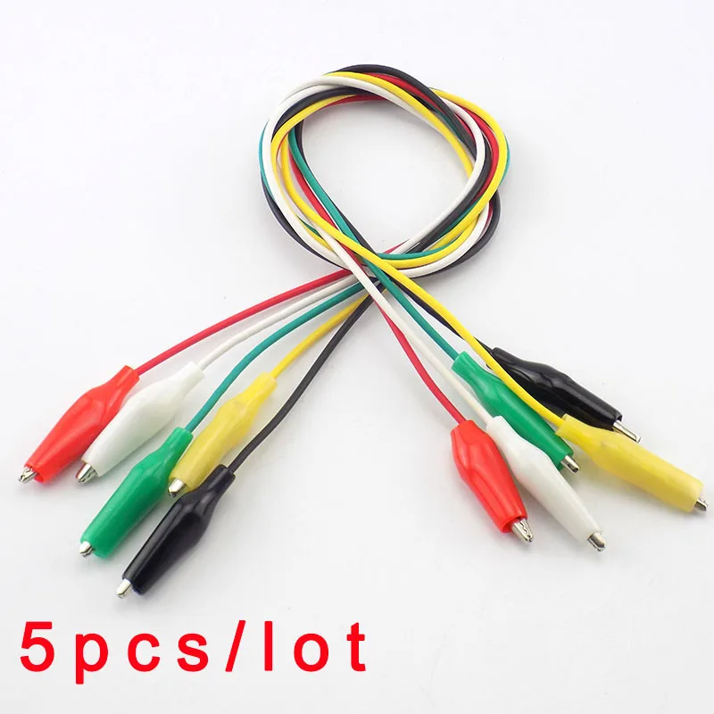 5Pcs  Double-ended Crocodile DIY Alligator Clips Electrical Test Jumper Leads Wire Roach Clip Test 5 Colors F1