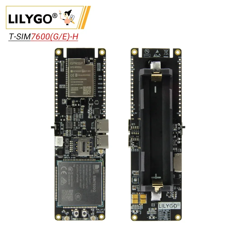 AUF LAGER LILYGO T-SIM7600G-H R2 T-SIM7600E-H 4G ESP32 Modul 18560 Batterie Halter Solar Ladung ESP32-WROVER WiFi BLE Entwicklung