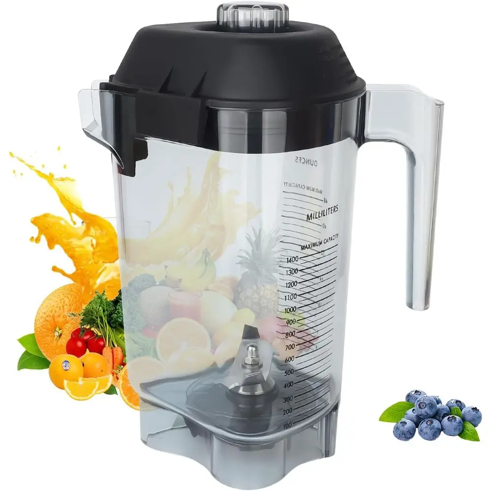 

Blender Pitcher 48oz Compatible with Commercial Blenders VM0145 36019 15978 16016 VM0100A etc. Replacement 48 oz triangular Blen