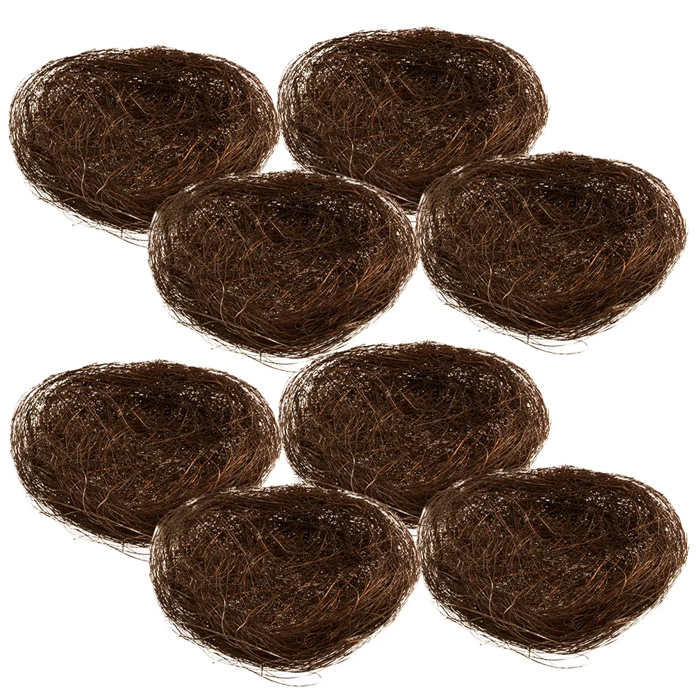 

16pcs Simulated Bird Nest Decorative Nests 7cm Brown for Crafts Cages Easter Garden Party Home nament Rustic Style Unique