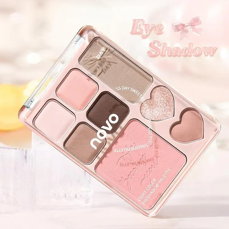 

New Art Value Butterfly 8-color Eyeshadow Palette Pearlescent Matte Brightening Fine Flash Contouring Blush Palette