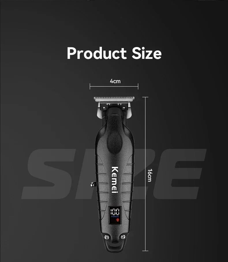Kemei KM-2290 KM-2293 KM-T95 Professionelle Schneidemaschine Elektrorasierer Haarschneider mit LCD-Display Herren-Haarschneidemaschine – Detail 18