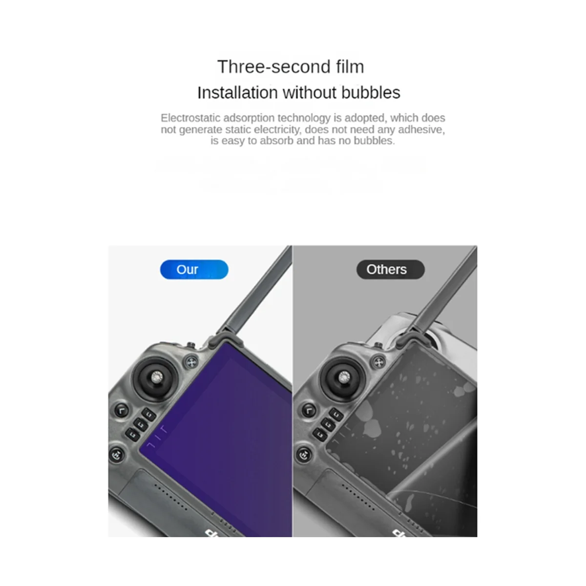 Afstandsbediening gehard film voor Inspire3 met scherm Afstandsbediening RC Plus Frosted Purple oogbescherming stalen chemische film