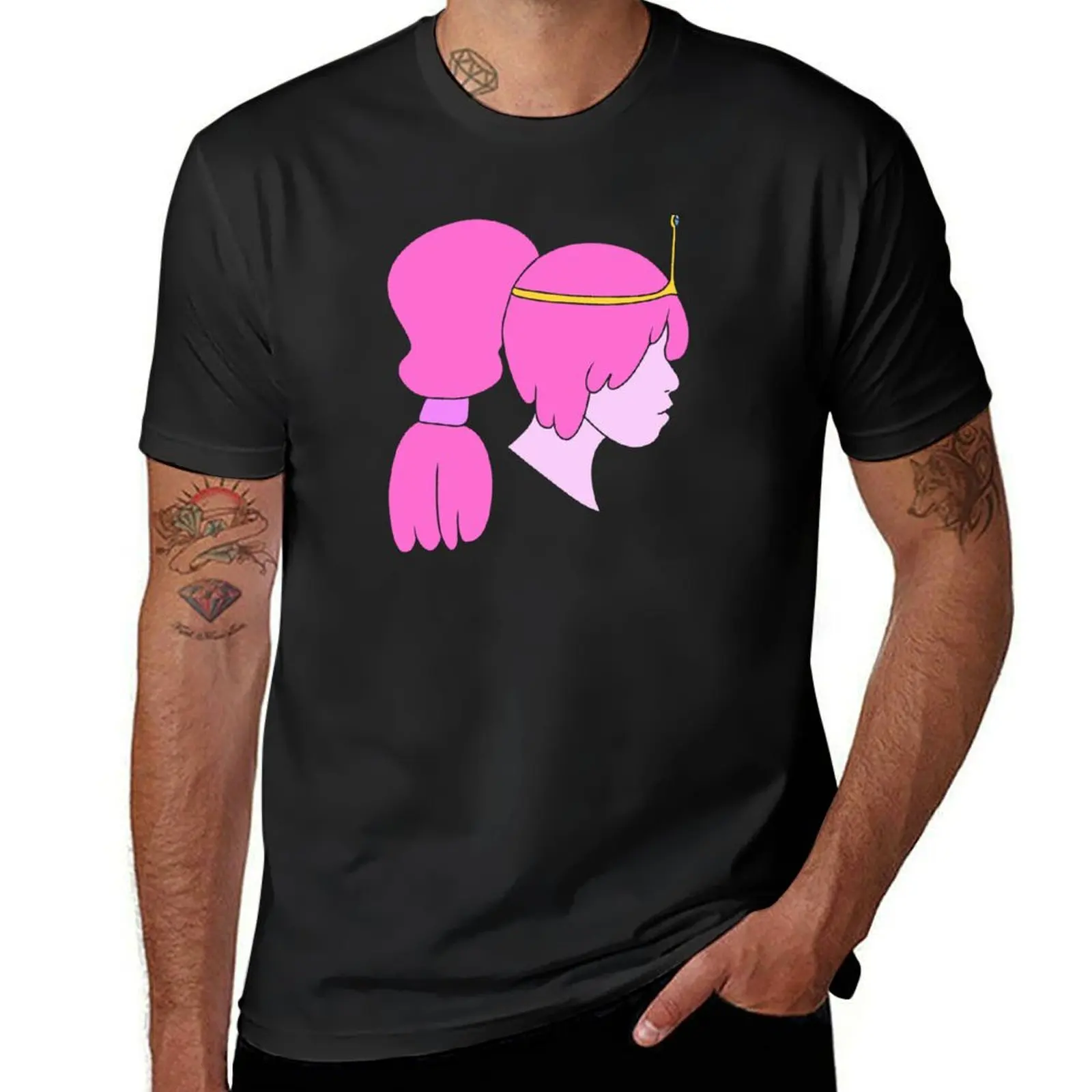 Princess Bubblegum Profile T-Shirt Blouse plain T-shirts for men cotton