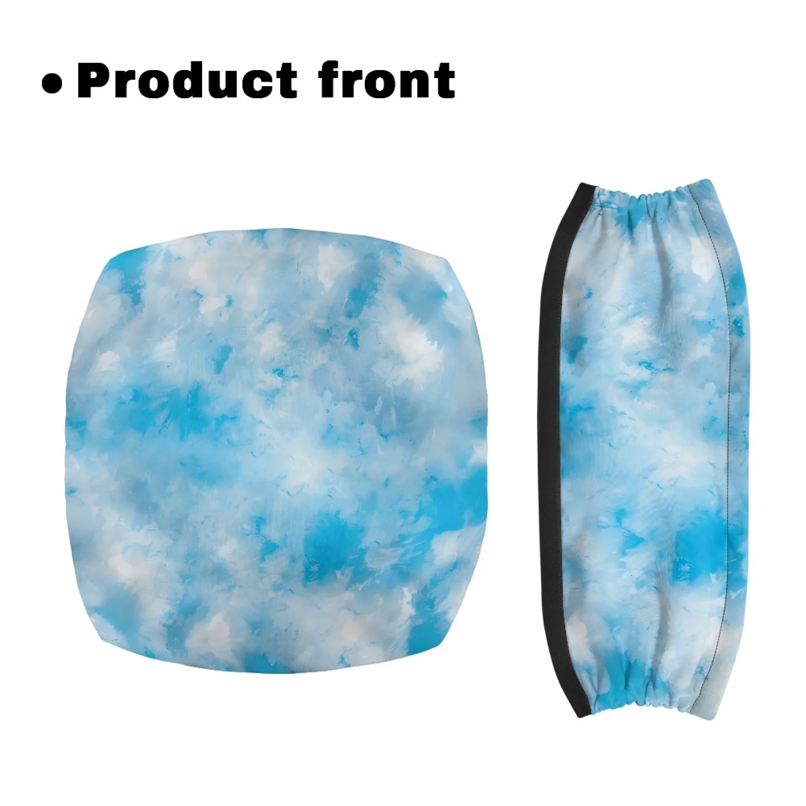Coloranimal Blue Tie Dye Art 2 Pieces Rollator Walker Seat Covers Polyester Fabric Rollator Seat Covers for Elderly