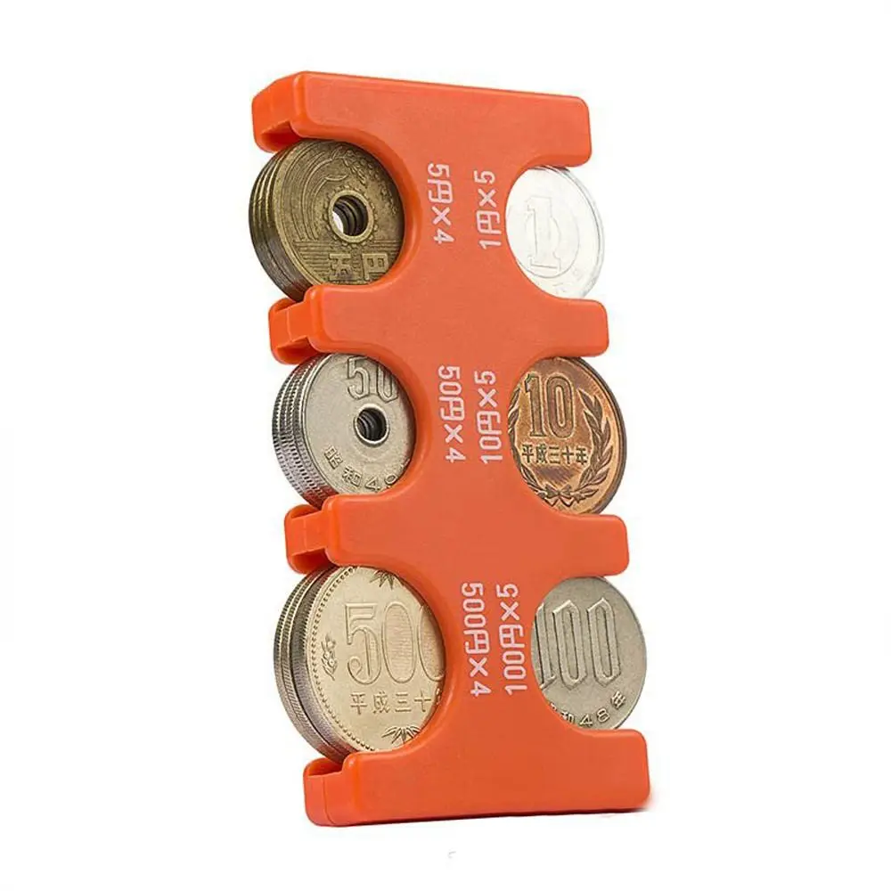 Plastic Coin Pocket Case Coin Box Solid Color Multi-position Coin Dispenser Coin Case Japanese Coin Holder Coin Storage Box
