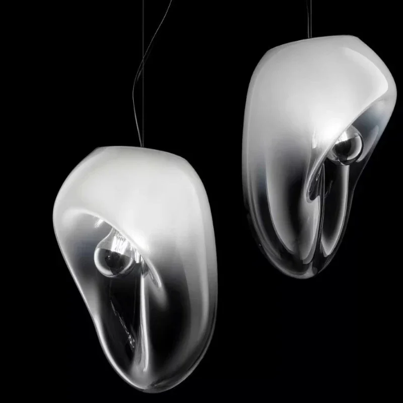 Modern Led Pendant Light Home Decor Dining Room Pendant Lamp Simple Nordic Creative Personality New Smoke Glass Chandelier E27