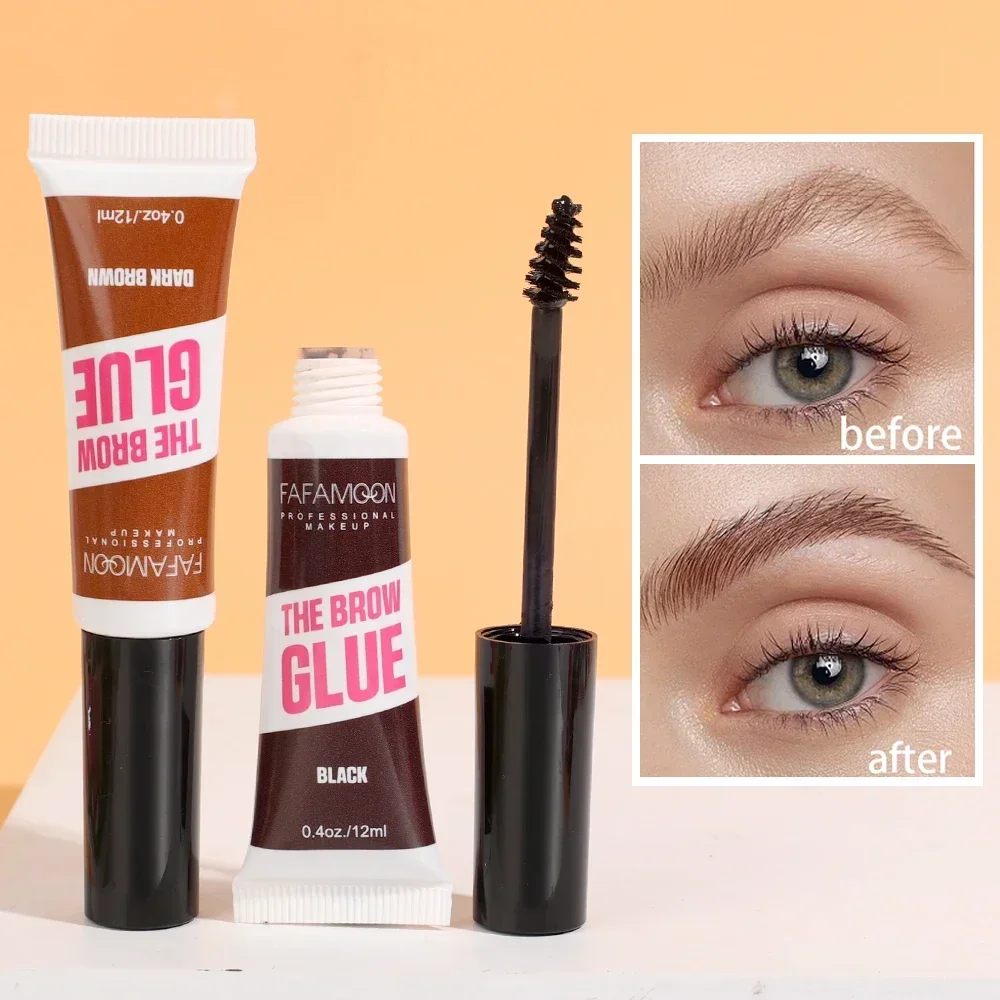 Natural Liquid Dyeing Eyebrow Gel Cream Eyebrow Tattoo Pen Tint Long Lasting Waterproof Black Brown Mascara Tint Makeup Cosmetic