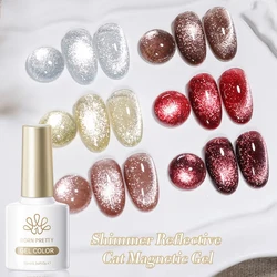 BORN PRETTY 10ml Sparkling Reflective Cat Magnetic Gel Nail Polish Red Silver Gold ultra Shine Varnis Semi Permanent Nail Gel