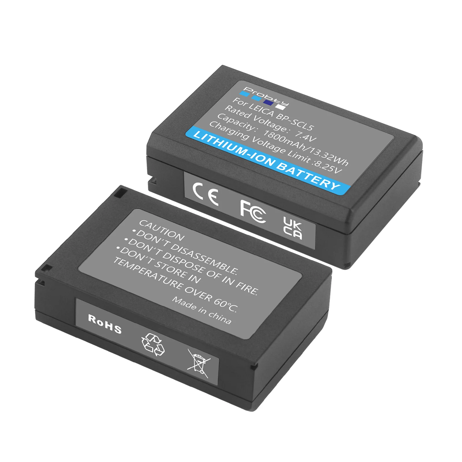 Probty 1800mAh BP-SCL5 Bateria i Podwójna Ładowarka do Aparatu Leica M10 M10-R M10-P 24003 Bateria BPSCL5 — zdjęcie produktu 3