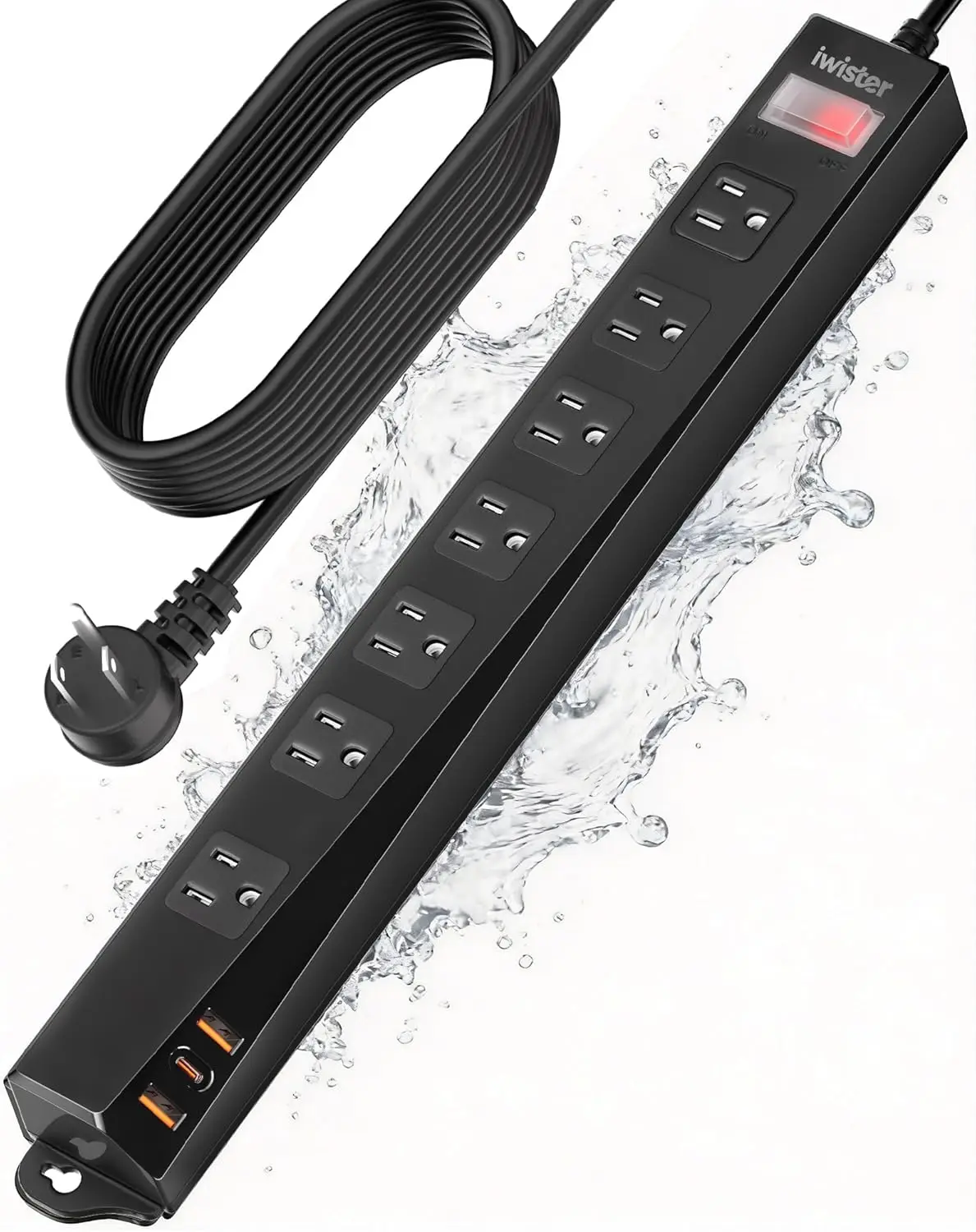 

Влагозащищенная уличная розетка IPX6, 1625 Вт/13 А с 7 розетками переменного тока и 3 USB-портами, кабель 4,5 м для кемпинга, у бассейна, в саду