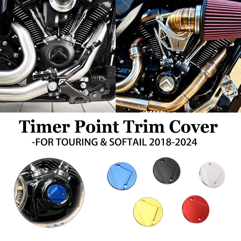 

New Motorcycle Aluminum Timer Point Trim Cover For Harley Softail Fat Bob Sport GlideStreet Bob Low Rider ST FXLRST 2022-2024