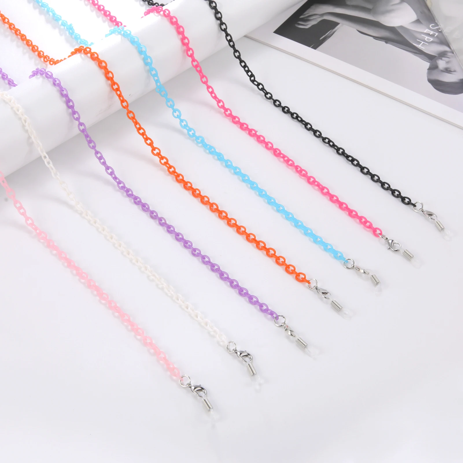 Mask Chain Holder - سلاسل نظارات أكريليك متعددة الألوان بطول