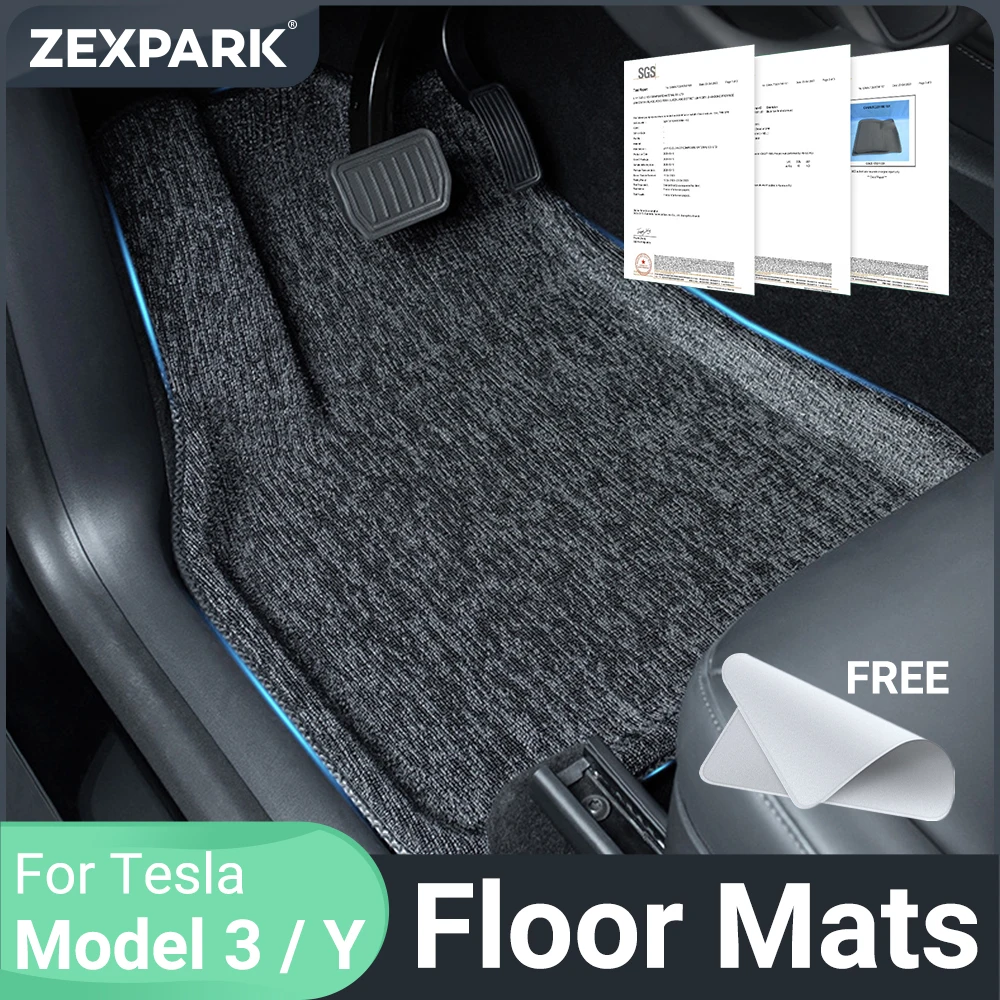 ZEXPARK For Tesla Model 3 Model Y Car Waterproof Non-slip Floor Mat Modified Car Accessories Fully Surrounded Special Floor Mats