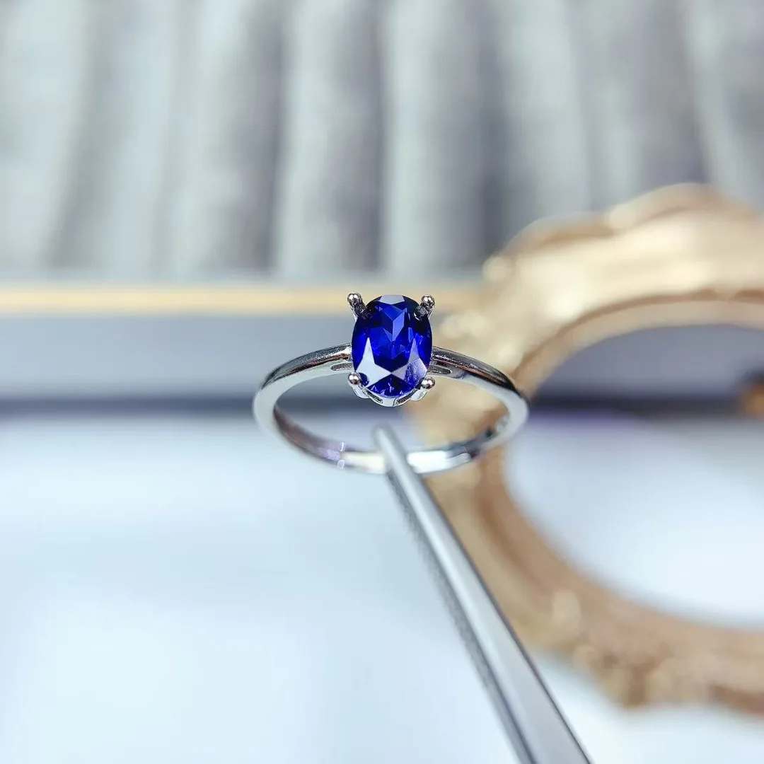 

Designer Design Classic Natural Sapphire Ring S925 Sterling Silver Luxury Fashion Jewelry Makes Perfect Elegant Gift