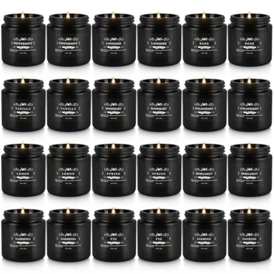 2 Scented Candles - Men Candle Gift Set, Soy Wax Candle for Parties, Yoga, and Home Decor, Indoor Outdoor 3.05Oz