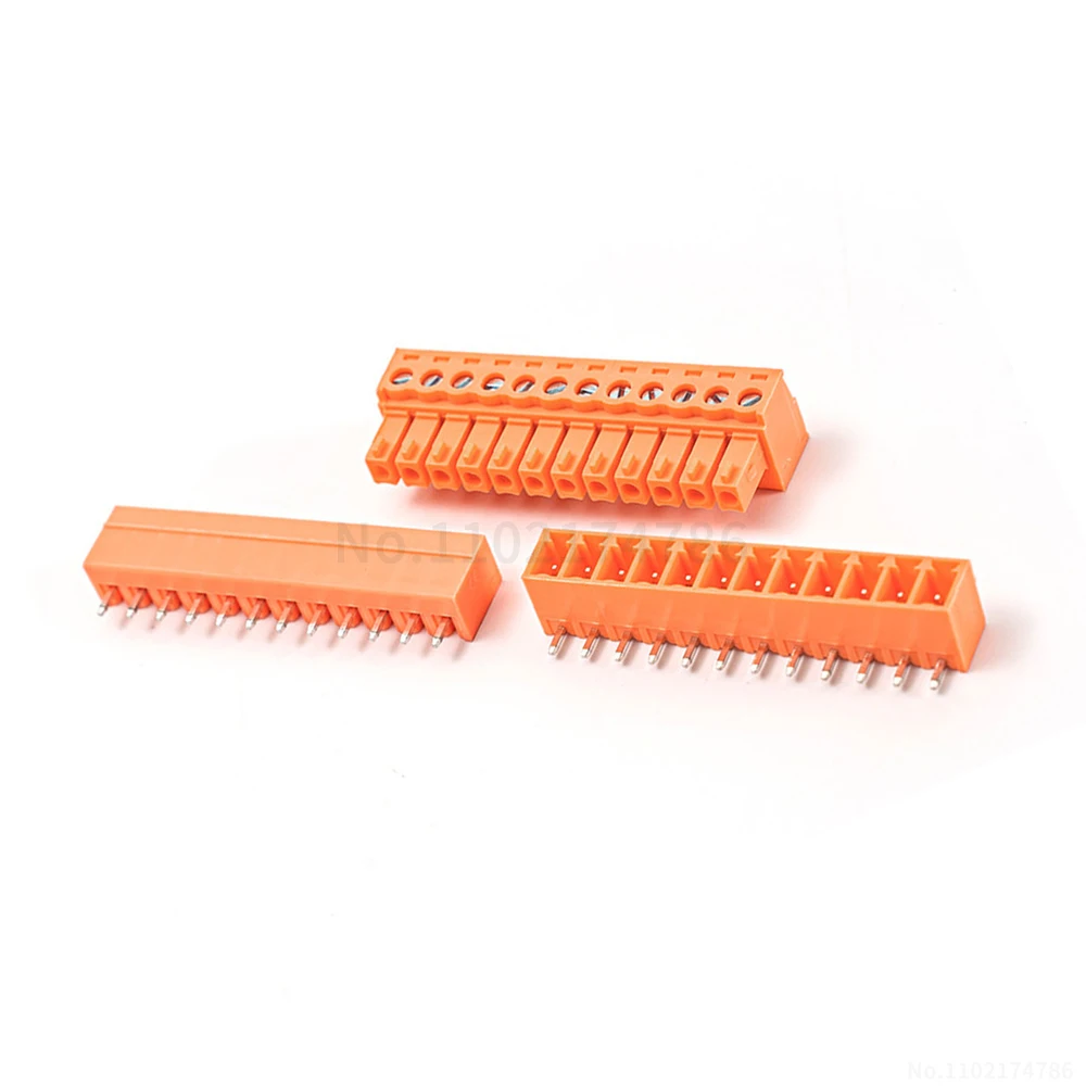(5 Sets) 15EDGK 15EDGVC 15EDGRC - 3.81mm solder-tab pluggable, orange straight/angled pin sockets orange KF 2EDGK/VC/RC 3.81