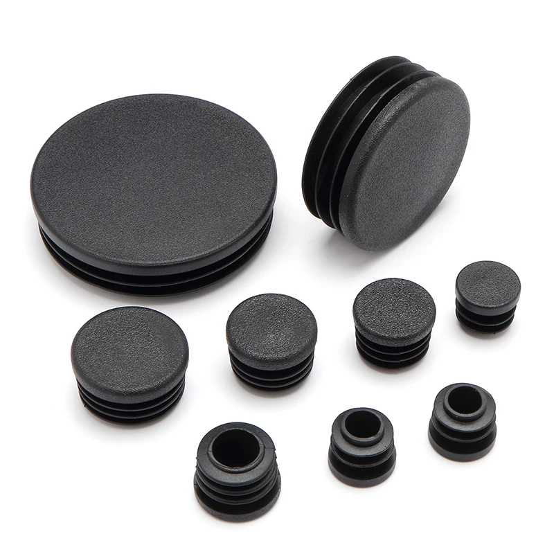 Black Circular Plastic Pipe Plug Round Pipe Plug Stopple Dust Plug Protective Cover Non-slip Mat For Protection Steel Pipe