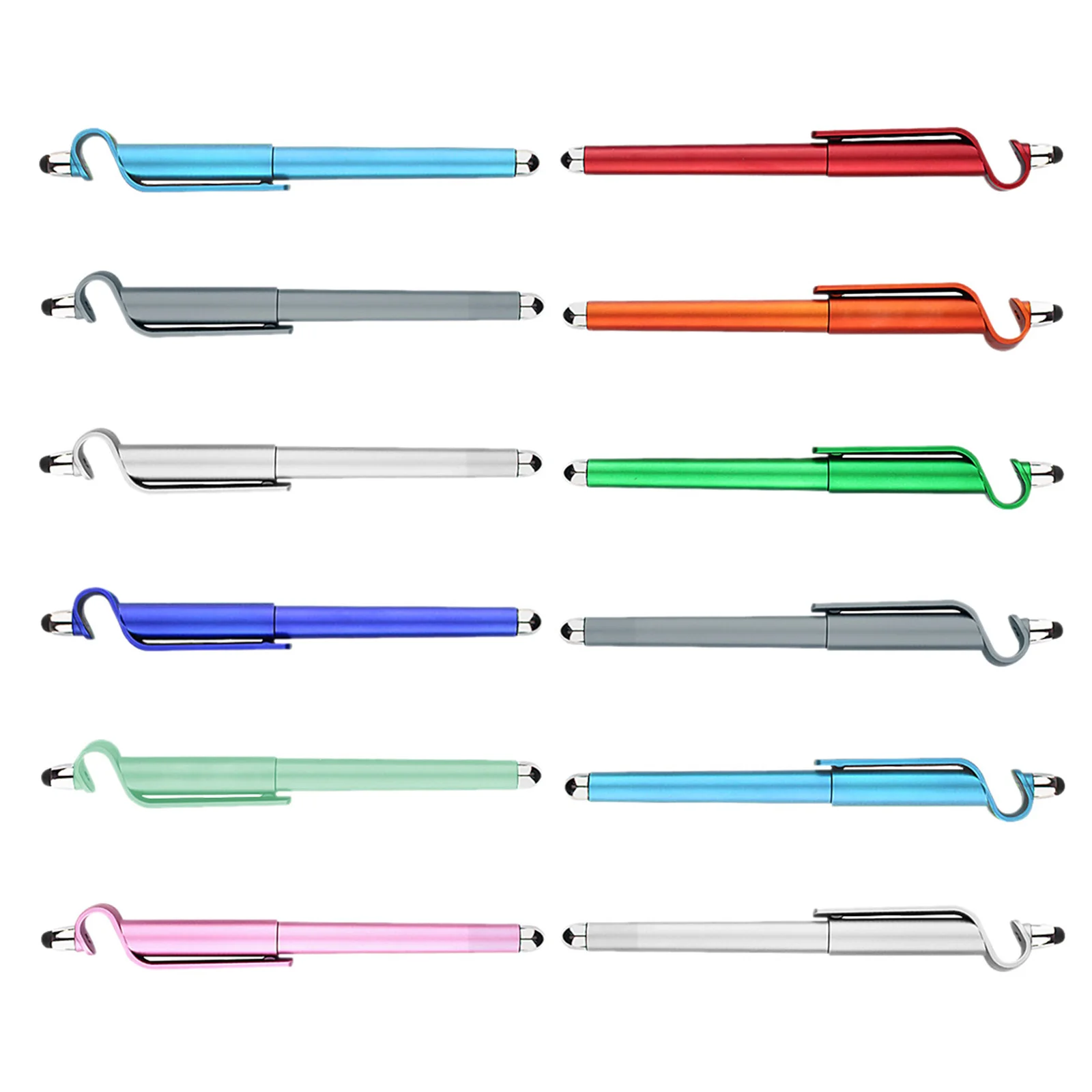

1 комплект, гелевые ручки с сенсорным экраном, ручки для вывесок, многоразовые, прочные, гладкие, для письма, универсальный студенческий держатель для мобильного телефона, разные цвета