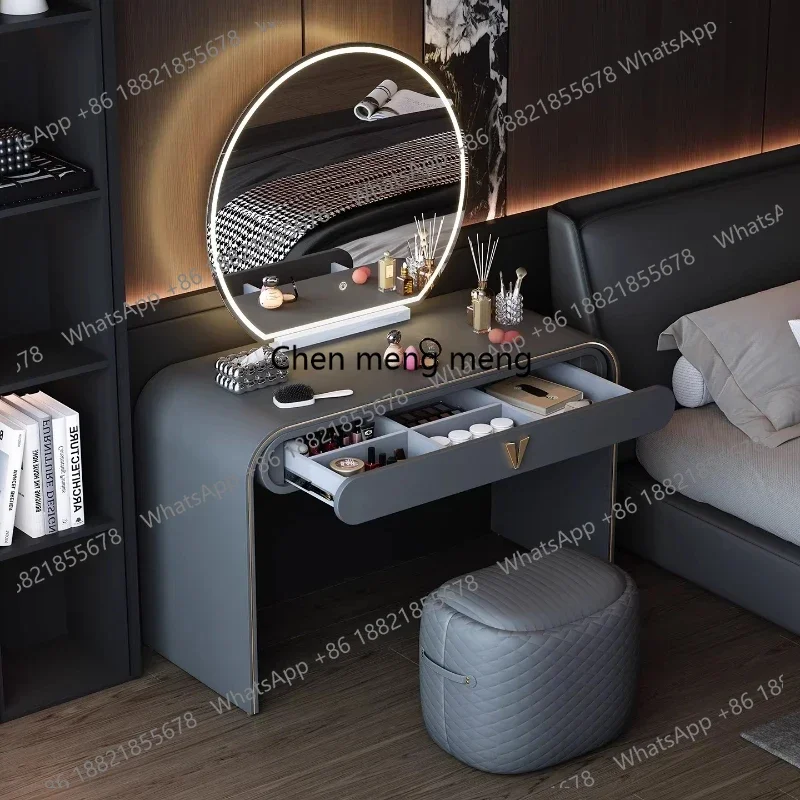 

Makeup Vanity Tocador De Maquillaje Bedroom Furniture Modern Multifunctional Illuminated Makeup Dressing Table Solid Wood Design
