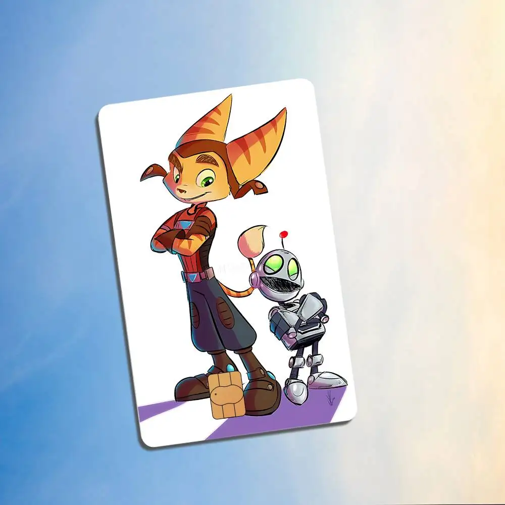 friend R-Ratchet And ClankS Bank Credit Cards Bus Pass Stickers Cool Decoration Waterproof 4PCS Card Protective Film