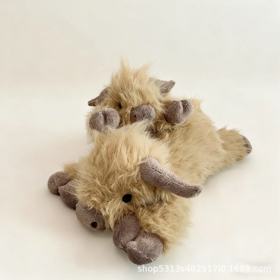 

Highland Cow Plush Toy Stuffed Long Hair Scottish Cattle Animal Lying Doll Kids Farm Themed Gift Bedtime Sleep Companion Decor