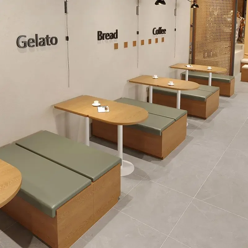 Business leisure backrest table and chair combination Customized Tables and Chairs in Sofa Book bar and clean bar image 4