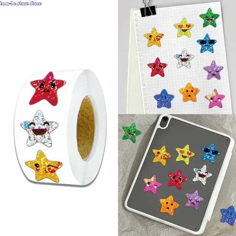 500 Pcs Star Sticker Waterproof Sticker Decorative Sticker For Journaling Scrapbooking And DIY Crafts