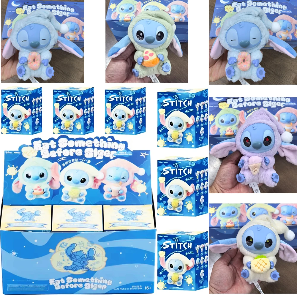 

Новая серия Disney Stitch Eat Something Before Sleep, слепая коробка, плюшевые куклы, кулон, милая кукла, загадочная коробка, игрушки-сюрпризы, подарки для детей