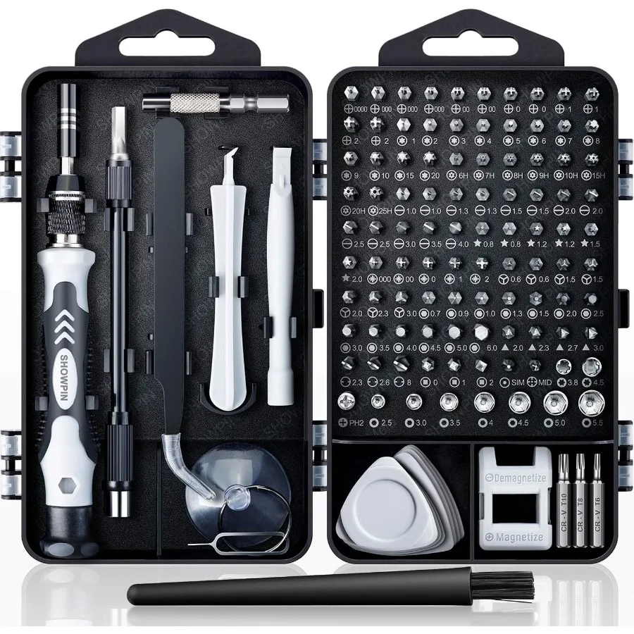122 in 1 Precision Computer Screwdriver Kit Laptop Screwdriver Sets with 101 Magnetic Drill Bits Computer Accessories Electroni