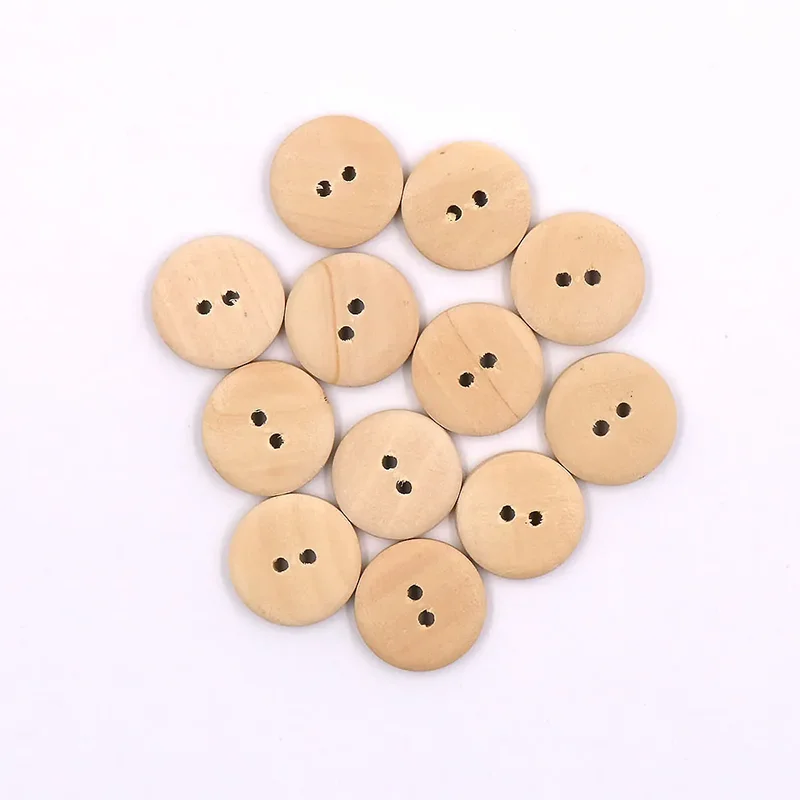 DIY 2 Hole Wooden Button Sewing Accessories Novel Handmade Material Decoration Child Clothing Wood Craft 100Pcs Bear Wood Button