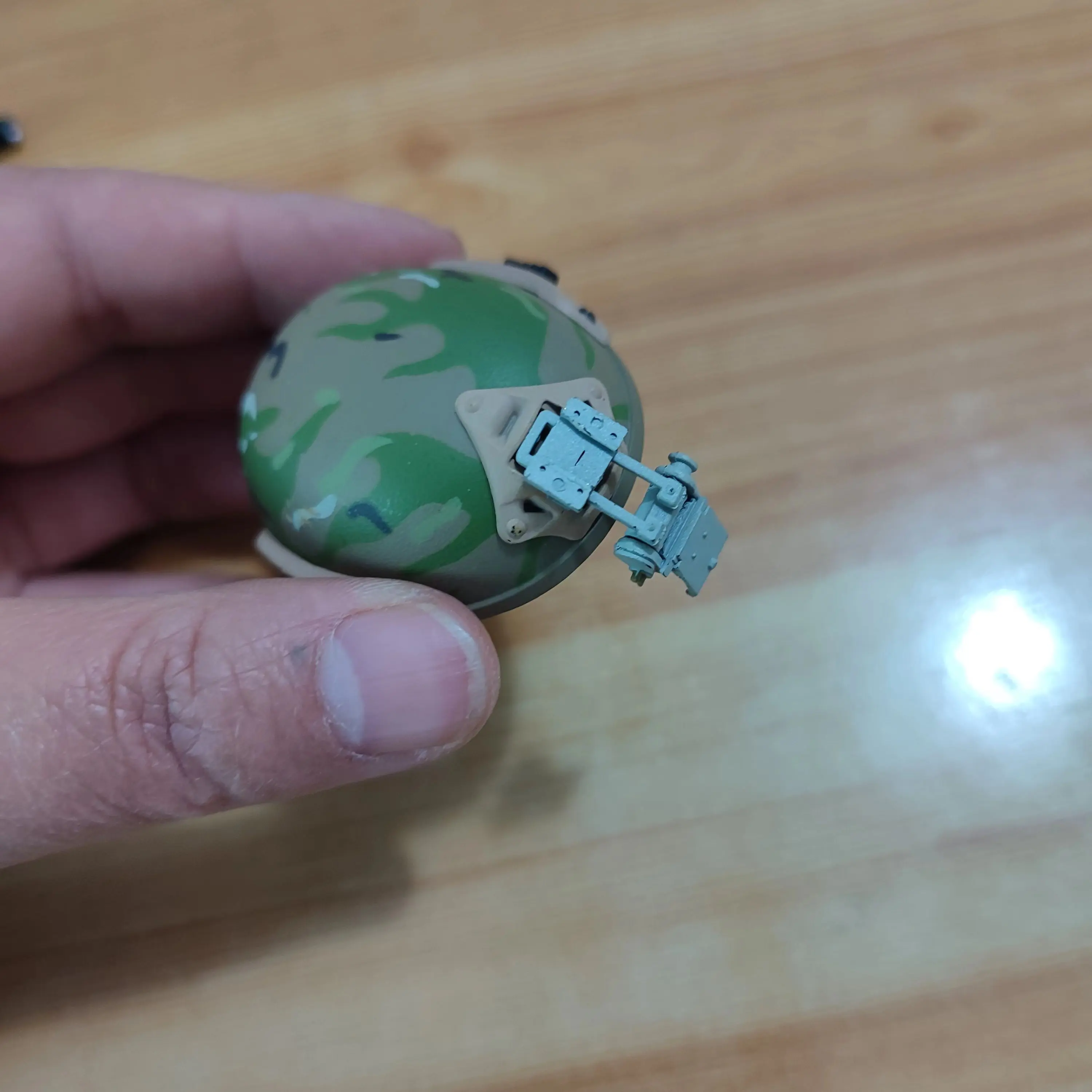 Casco militar a prueba de balas, accesorio a escala 1/6, Camuflaje sin agujero, cuerpo de cabeza de soldado de 12 ", 62004