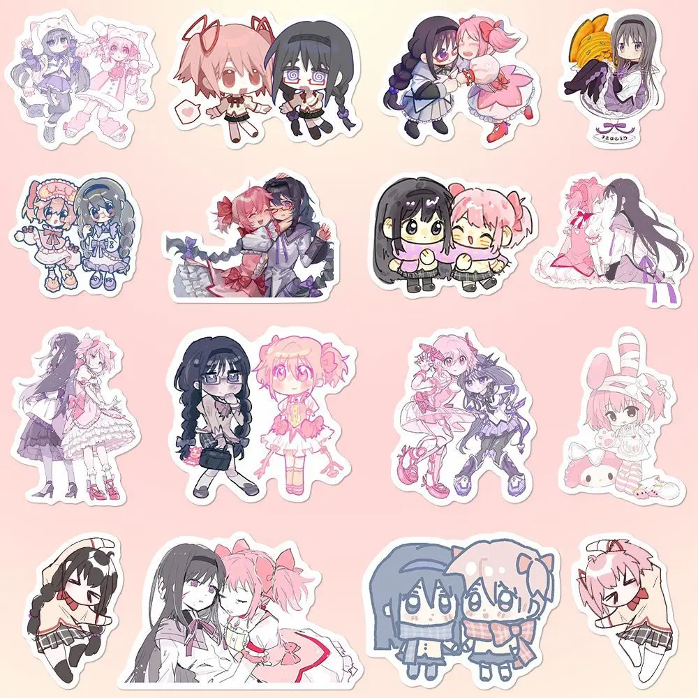 Puella Magi Madoka Magica Sticker Anime Akemi Homura Stationery Stickers Cartoon Handbook Water Proof Student School Supplies