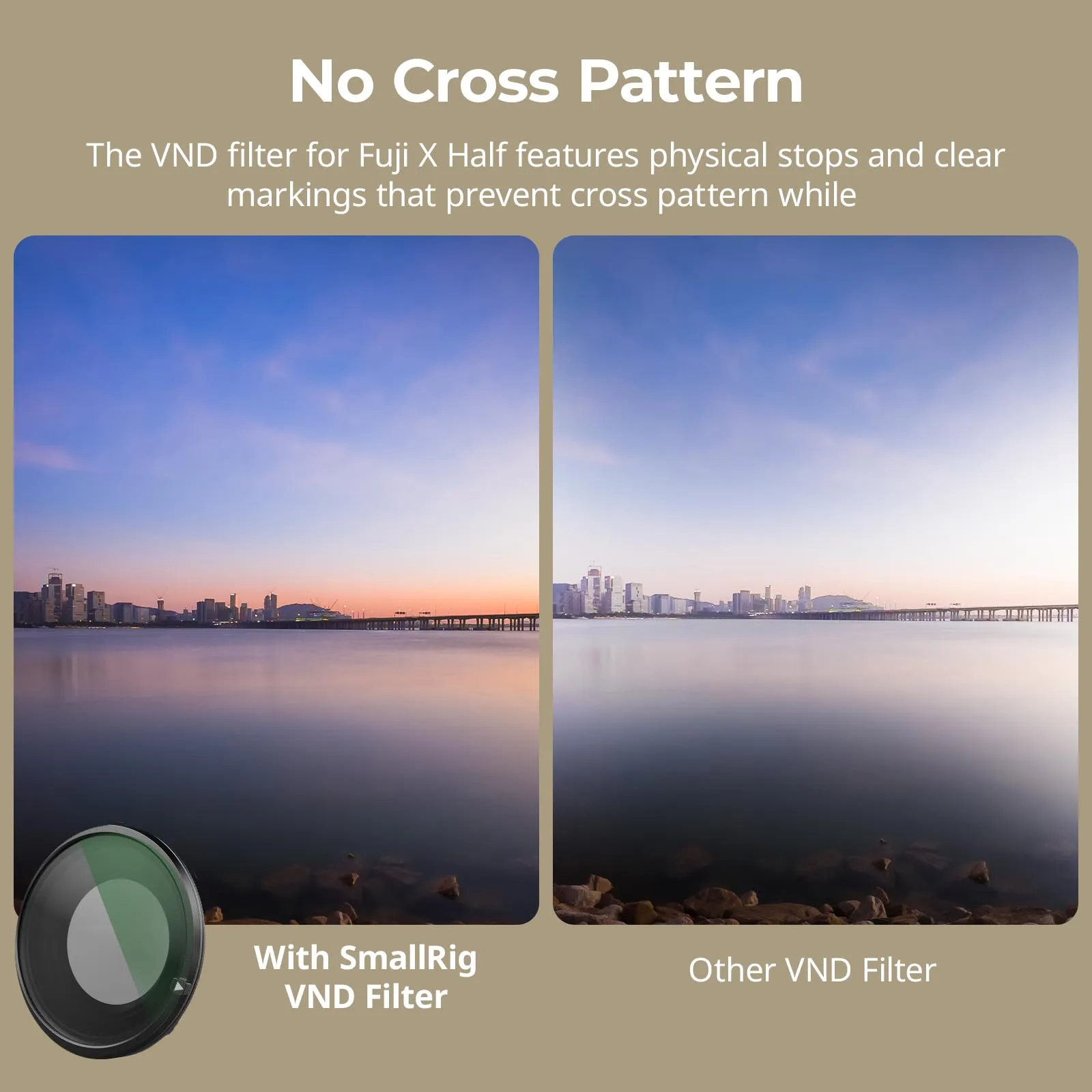 SmallRig X half Magnetic VND Filter ND2 - ND32 for FUJIFILM X half Black/Sliver Magnetic VND Filters Protect Camera Lenses 5225