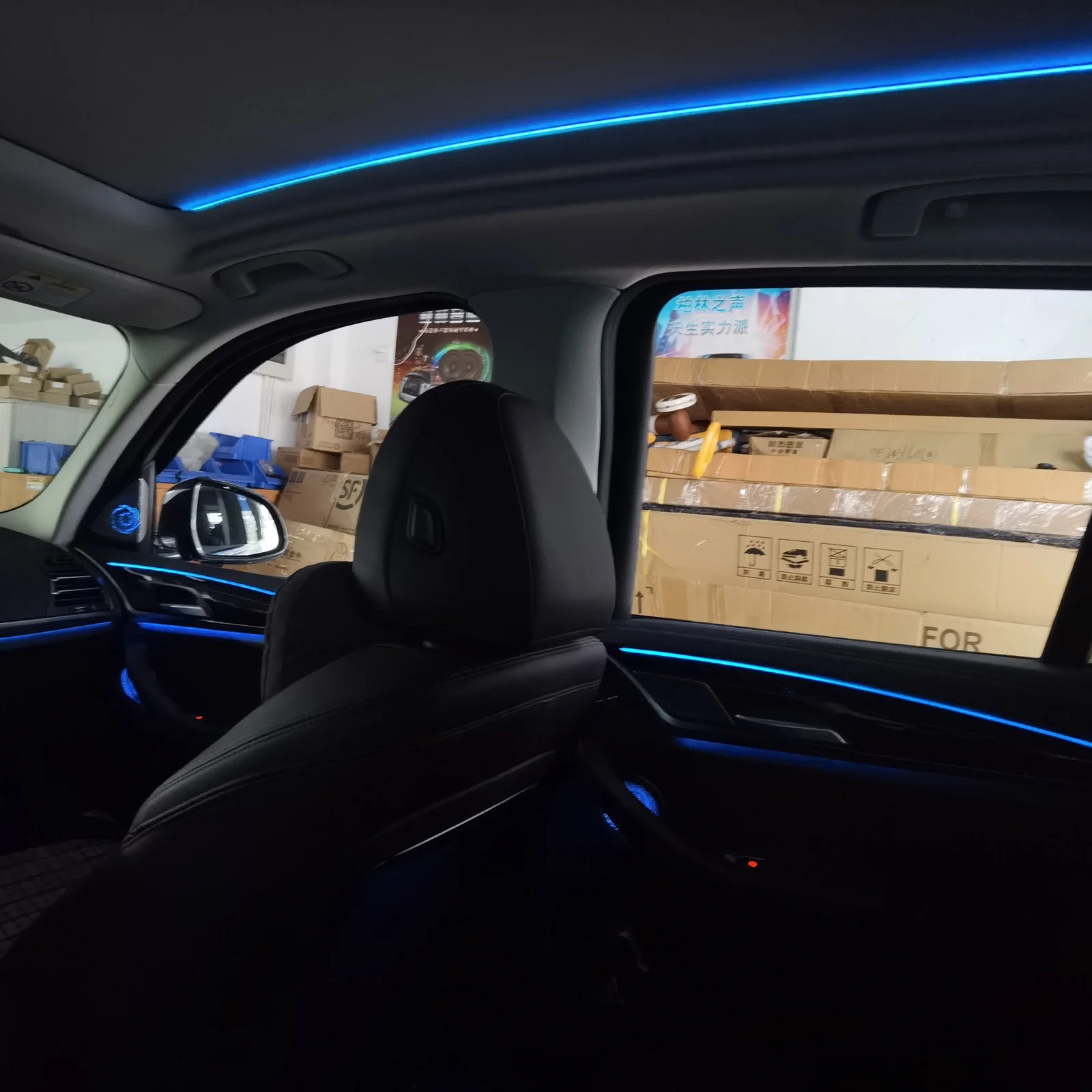 

Ambient Light for BMW X3 iX3 2018-2024,Panoramic Sunroof Side LED,Original Factory Protocol Sync 11Colors Plug&Play