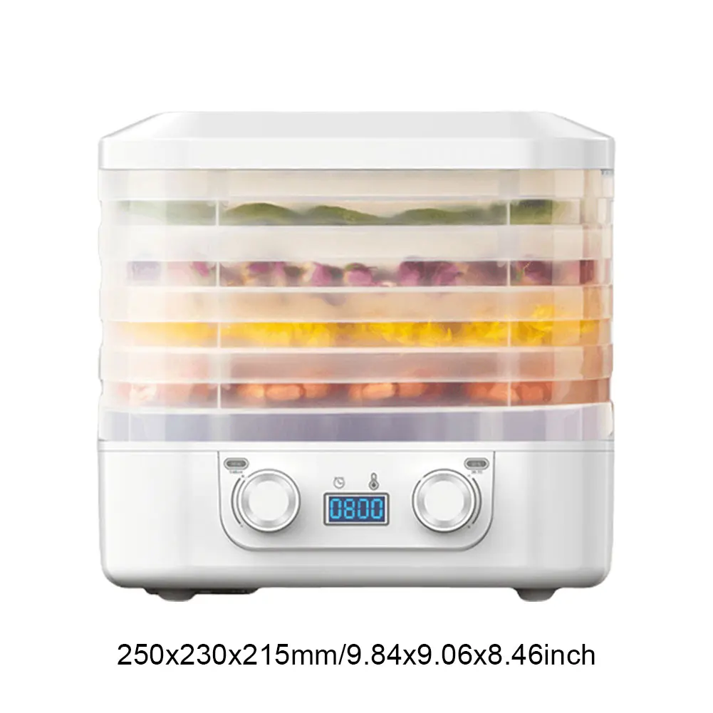 5 Layers Intelligent Fruit Dryer 48 Hours Long Lasting Pet Food Dehydration Smart Thermostatic Fruit Vegetable Meat Dehydrator