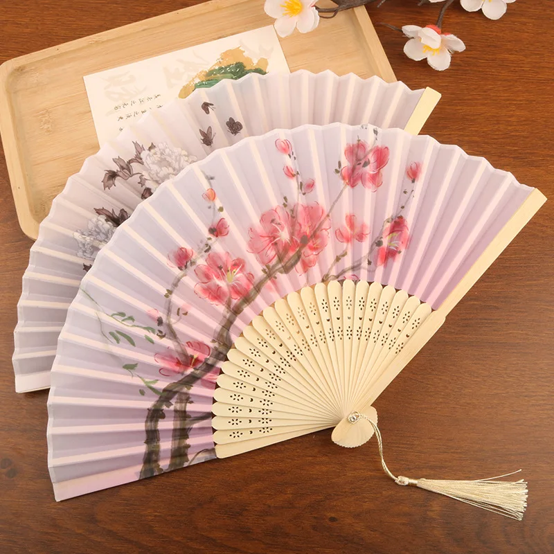 New Bamboo Folding Fan Chinese StyleFan Classical Carving Craft Fans Portable Summer Female Dance Hand Held Fan Gift Home Decor