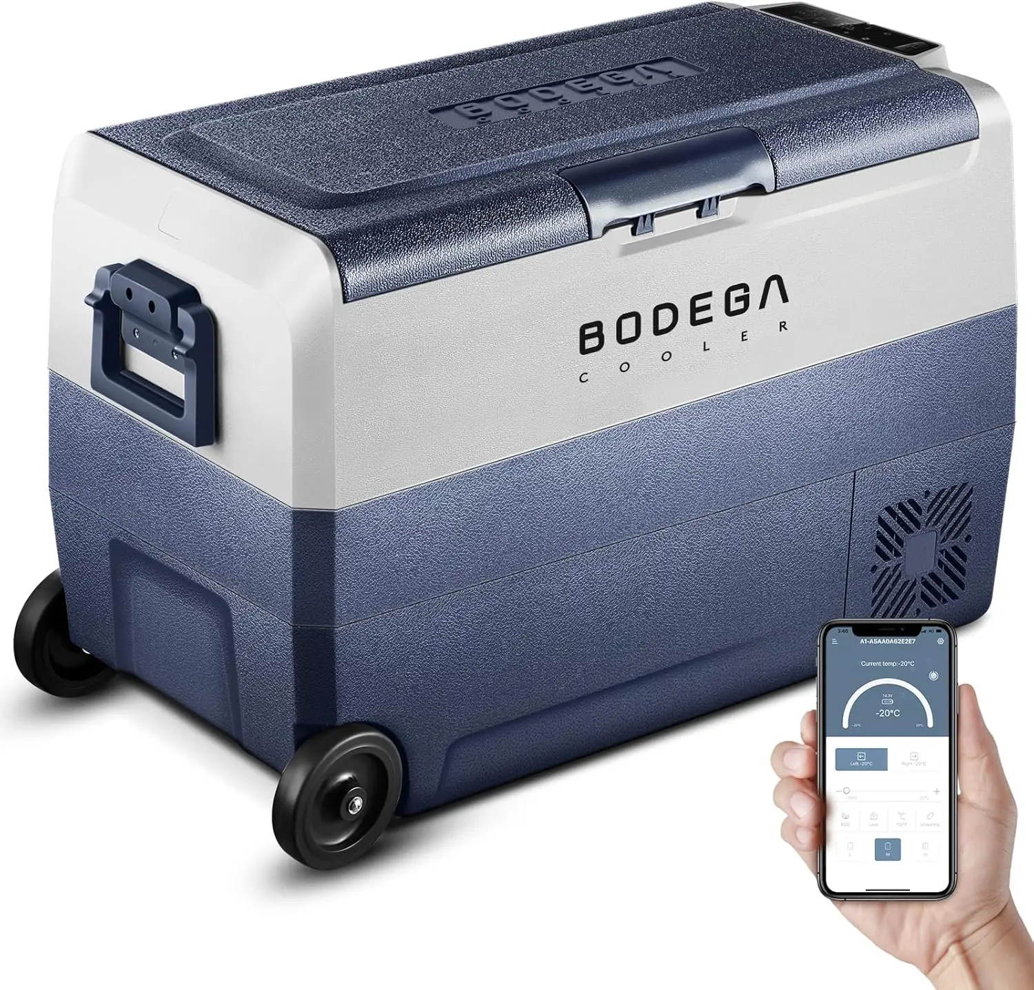 

COOLER 12 Volt Car Refrigerator,64 Quart Portable Fridge Cooler APP Control,-4℉-68℉ 60L Dual Zone Car Freezer Cooler, 12/24V DC